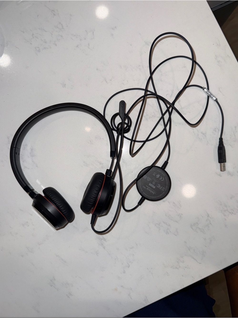 Jabra Black On-Ear Wired Computer Headset with Inline Control